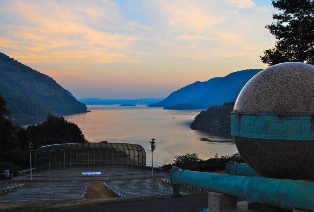 The Hudson River seen from West Point at dusk
